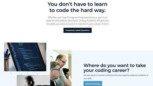 Website with text "You don't have to learn the hard way"